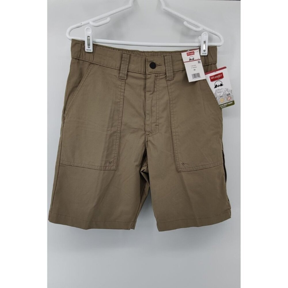 Wrangler New Men's Classic Flex Waist Shorts Khaki Size 30